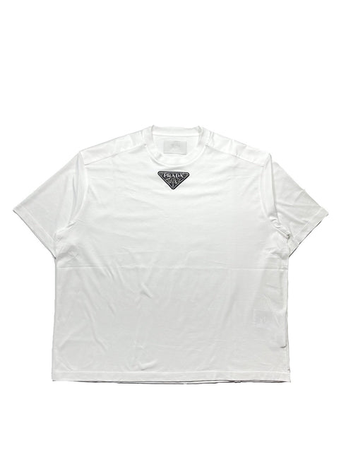 クリスタルトライアングルロゴTシャツ